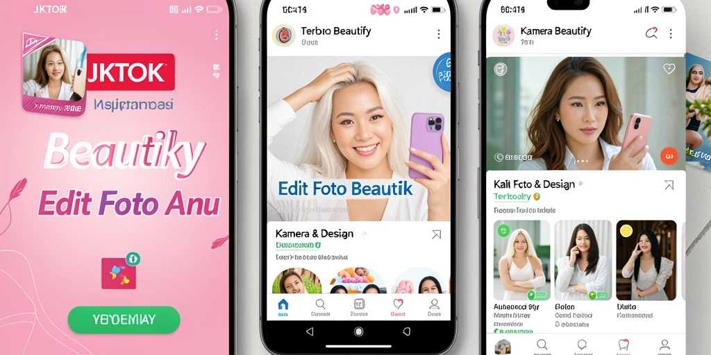 Antarmuka JKTOK yang memudahkan pengguna dalam edit foto.