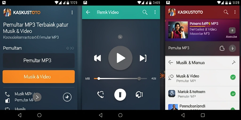 Tampilan antarmuka KASKUSTOTO untuk Pemutar MP3 yang menarik dan fungsional.