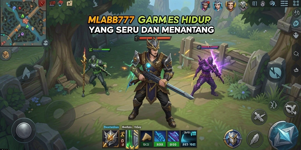 Tampilan antarmuka utama MLBB777 untuk gameplay Bertahan Hidup.