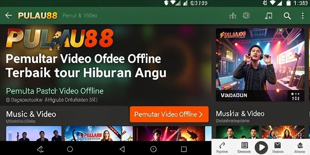 Antarmuka PULAU88 yang user-friendly untuk pemutar video offline.