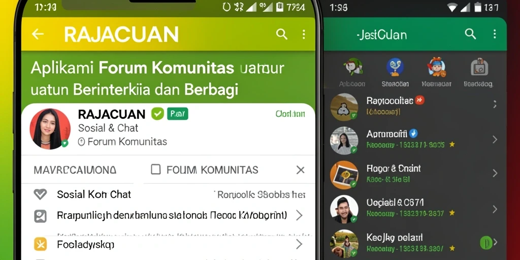 Tampilan antarmuka RAJACUAN yang menarik dan fungsional untuk Forum Komunitas.