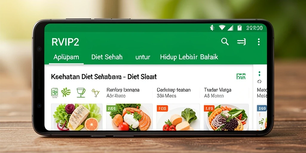 Tampilan antarmuka RVIP2 dengan fitur Diet Sehat yang menarik.