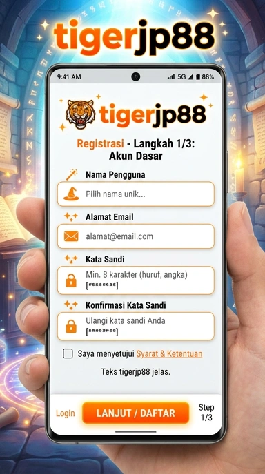 Panduan Regitrasi Akun Baru tigerjp88 untuk Pengguna Android